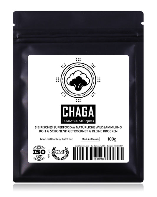 CHAGA (Pilzbrocken) - Sibirisches Superfood aus Wildsammlung (100g)
