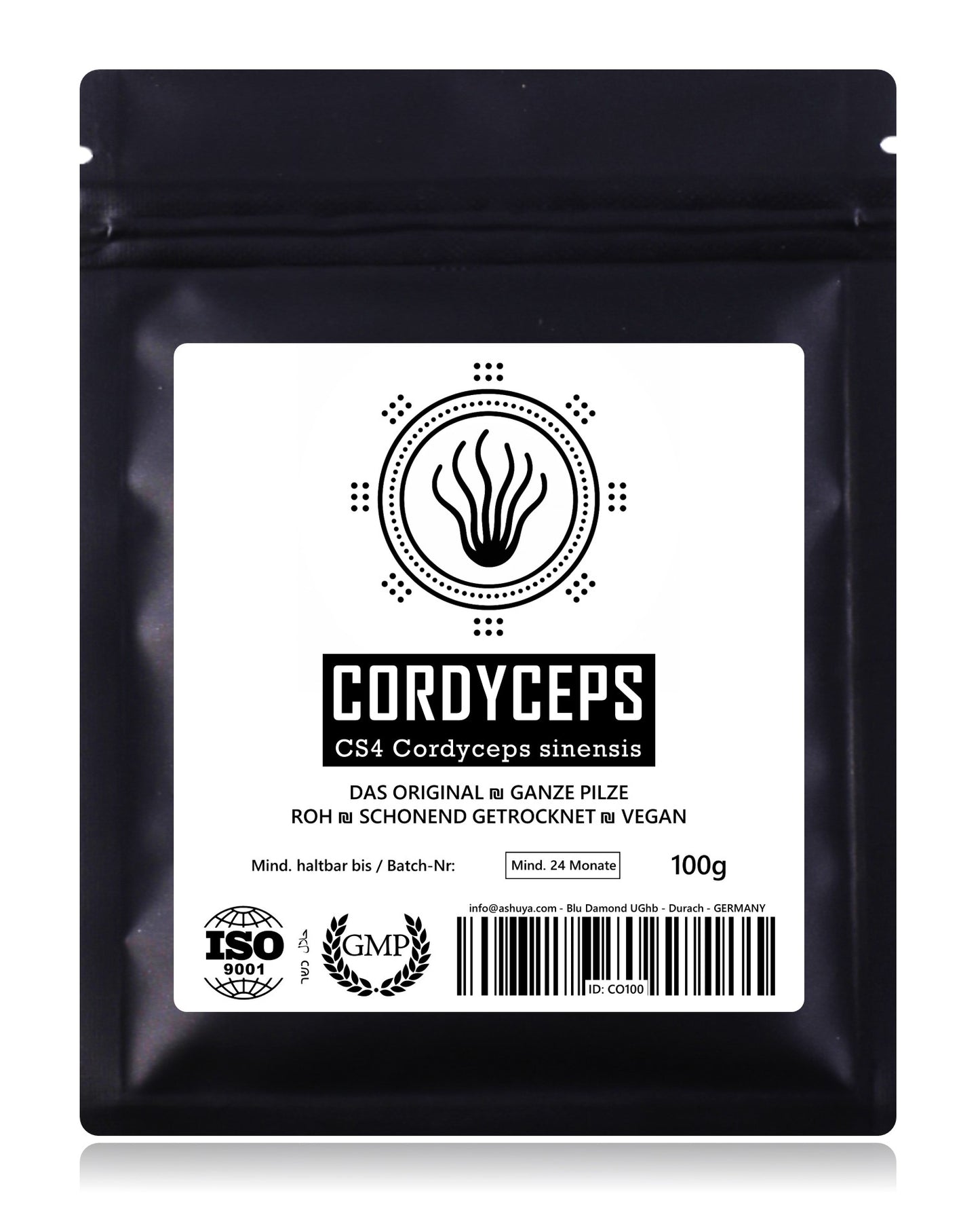CORDYCEPS (Ganzer Pilz) - Tibetischer Vitalpilz aus veganer Zucht