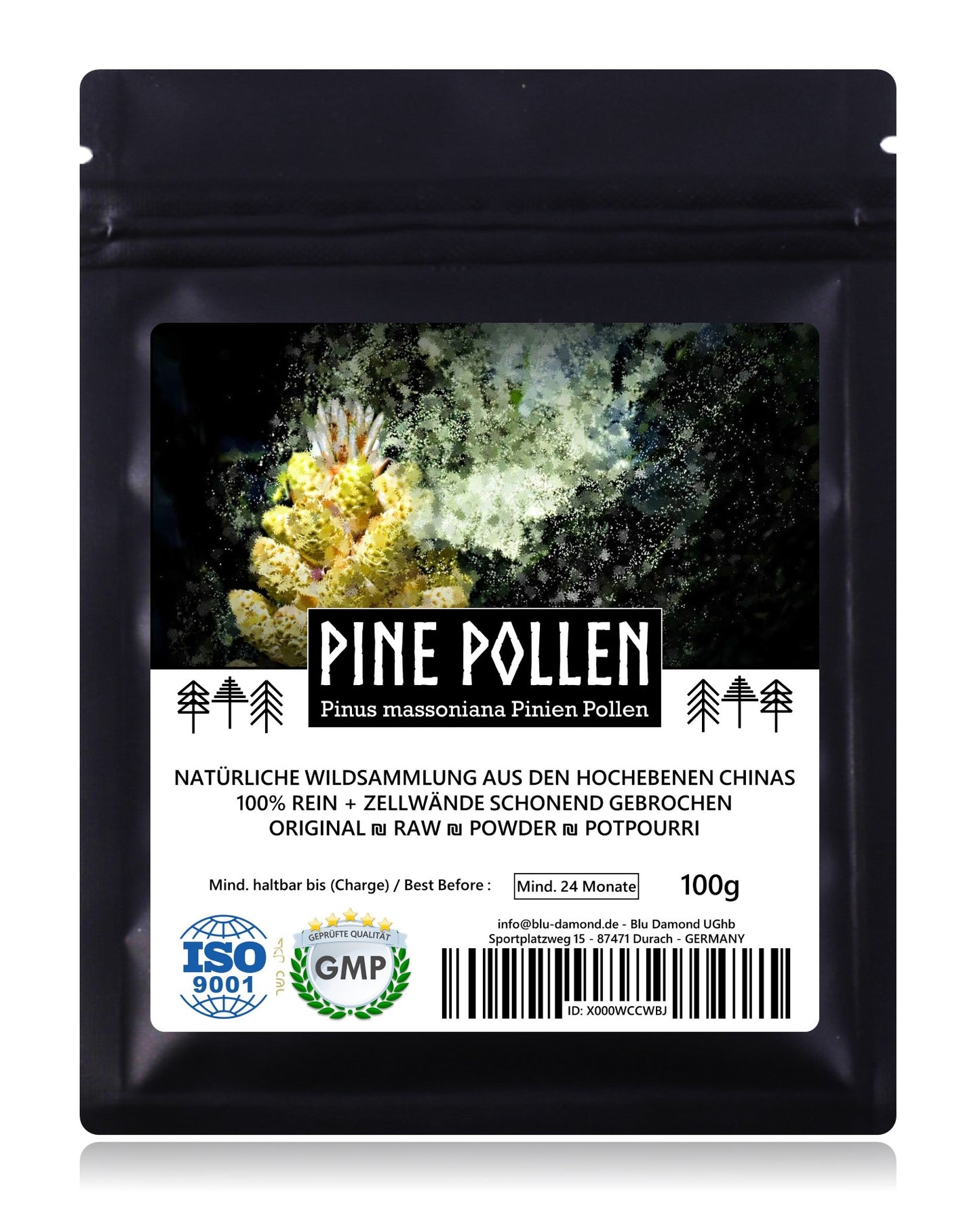 PINE-POLLEN - Pinienpollen Pulver aus Wildsammlung (100g)